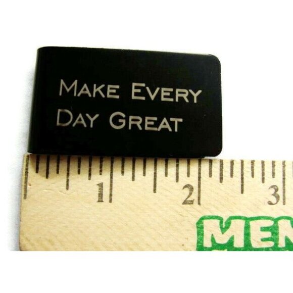 Money Clip Make Every Day Count Wallet Credit Card Cash Holder Black Stainless - Picture 4 of 5